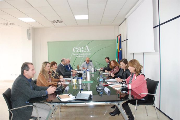 Archivo - Imagen de la reunión del Pleno del Consejo Audiovisual de Andalucía (Foto de archivo).
