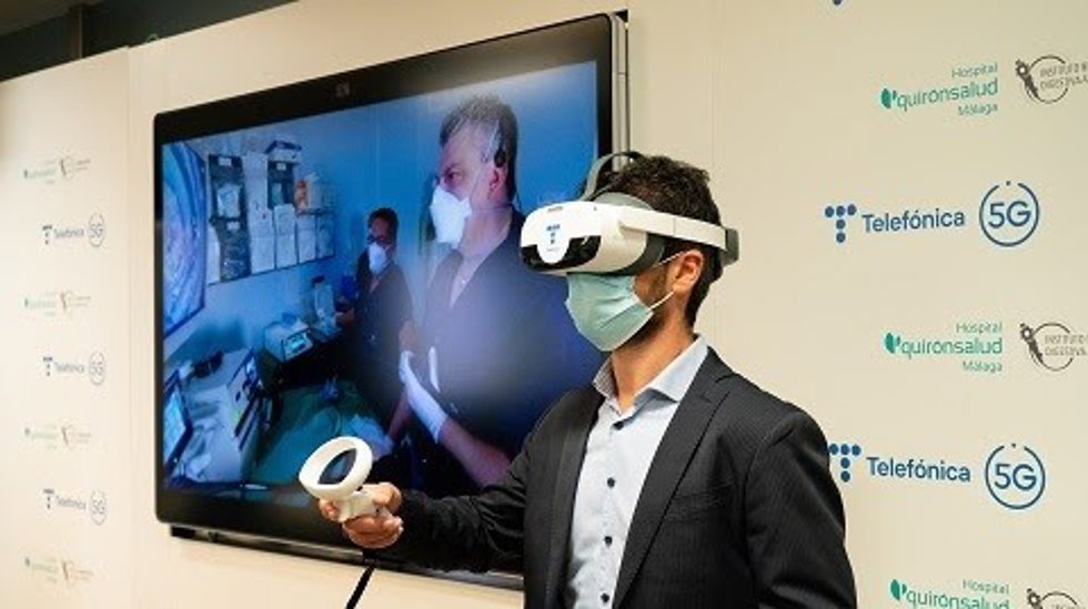 Telefónica y Quirónsalud Málaga hacen cinco primeras operaciones asistidas en España con 5G y realidad virtual