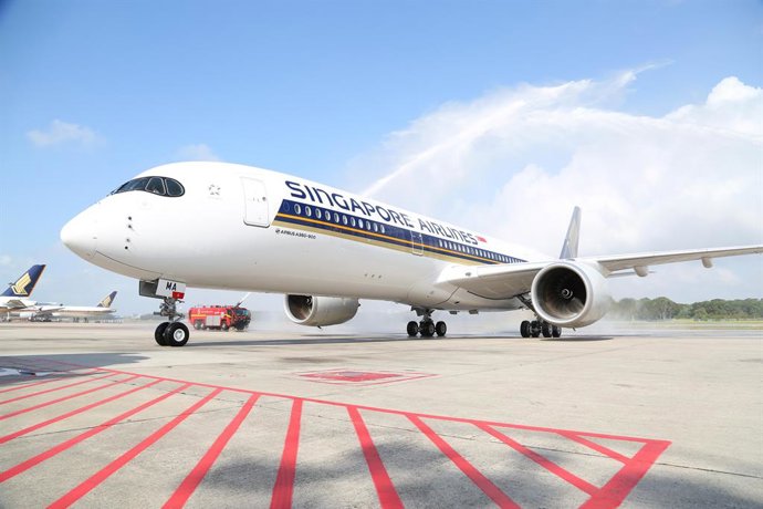 Archivo - Avión de Singapore Airlines.