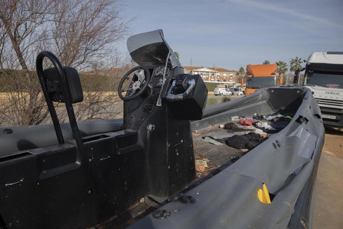 Archivo - Detalle de una  narcolanchas de alta gama intervenida 