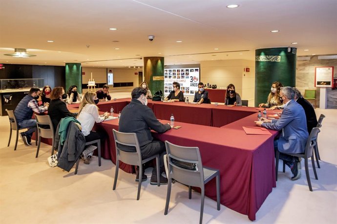 El vicepresidente y consejero de Universidades, Igualdad, Cultura y Deporte, Pablo Zuloaga, participa en la reunión de las mesas sectoriales del Consejo Cántabro de Cultura.