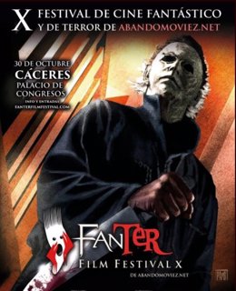 Cartel del X Fanter Film Festival que se celebra este sábado en Cáceres con la proyección de cuatro películas