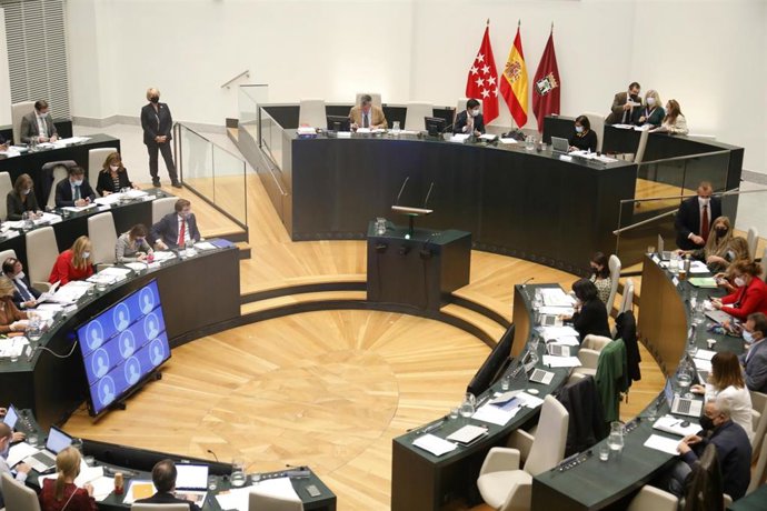 Sesión plenaria del Ayuntamiento de Madrid en el Palacio de Cibeles 