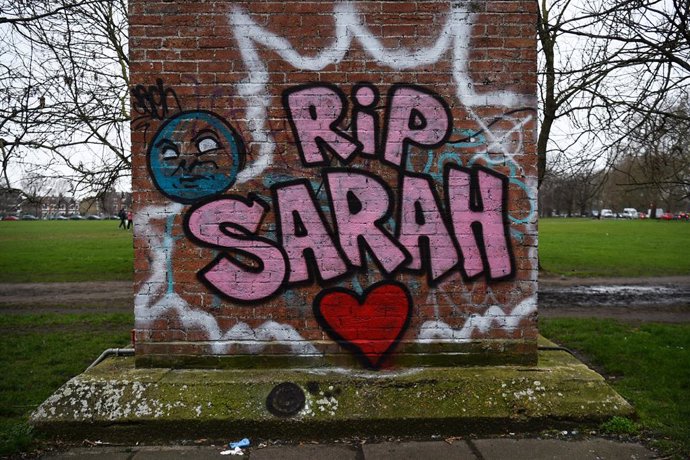 Archivo - 17 March 2021, United Kingdom, Clapham: Graffiti on an air-raid shelter near Clapham Common, for the 33-year-old Sarah Everard. Photo: Kirsty O'connor/PA Wire/dpa