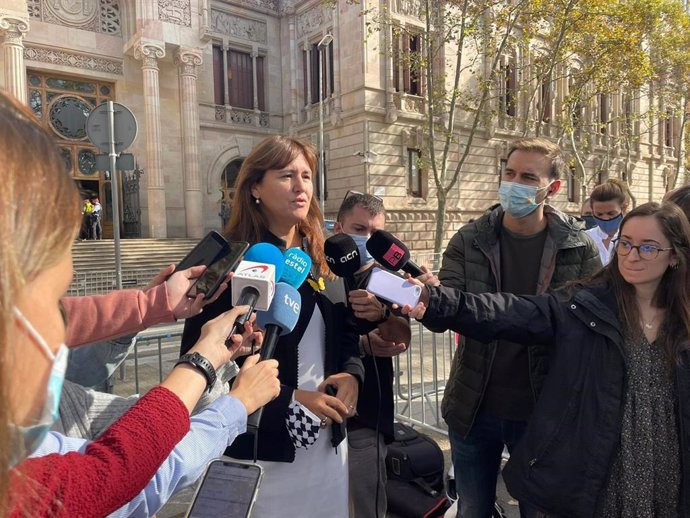 La presidenta del Parlament, Laura Borrs, ante el Tribunal Superior de Justicia de Catalunya (TSJC) por la detención del exvicepresidente de la Cámara Josep Costa.