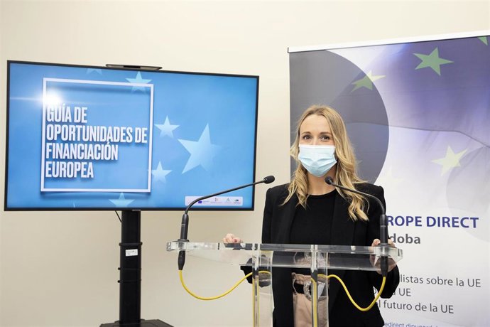 La delegada de Juventud y Deportes de la Diputación de Córdoba, Ana Blasco, en la rueda de prensa.