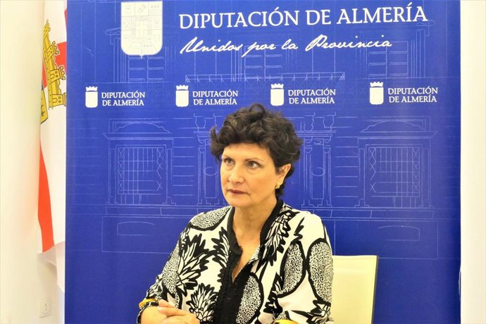 Carmen Navarro durante la presentación de la Feria Virtual de Empleo