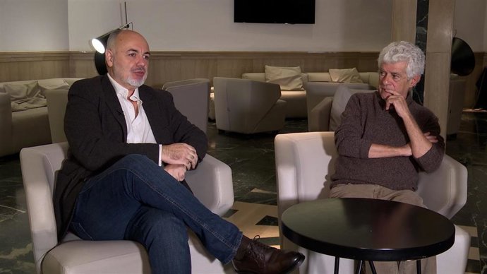 Rafael Maluenda (izquierda) y Guillermo Montesino (derecha) durante la entrevista concedida a Europa Press.