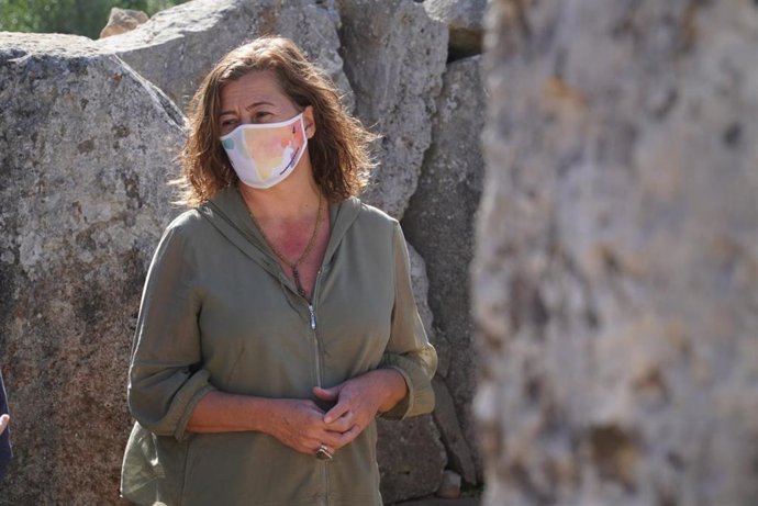 La presidenta del Govern, Francina Armengol, este miércoles en Menorca.