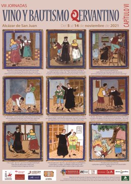 Cartel VIII Jornadas Vino y Bautismo Qervantino