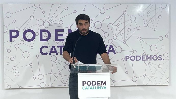 El portavoz de Podem Catalunya y diputado de los comuns en el Parlament, Lucas Ferro