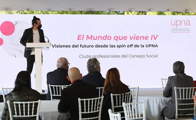 Javier Vidorreta, presidente del Consejo Social, en la inauguración del evento