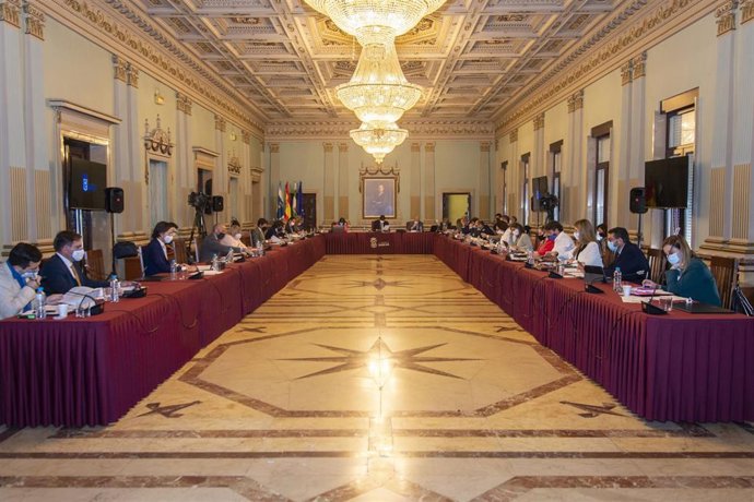 Pleno en el Ayuntamiento de Huelva correspondiente a la sesión de octubre.