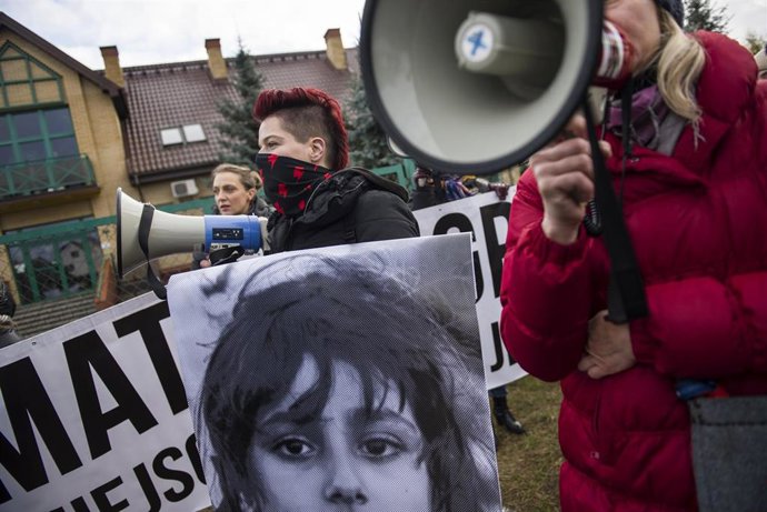 Manifestación contra el maltrato a migrantes en la frontera con Bielorrusia