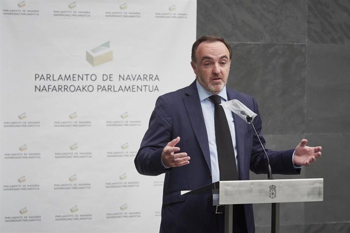 Archivo - El presidente de UPN y portavoz de Navarra Suma, Javier Esparza.