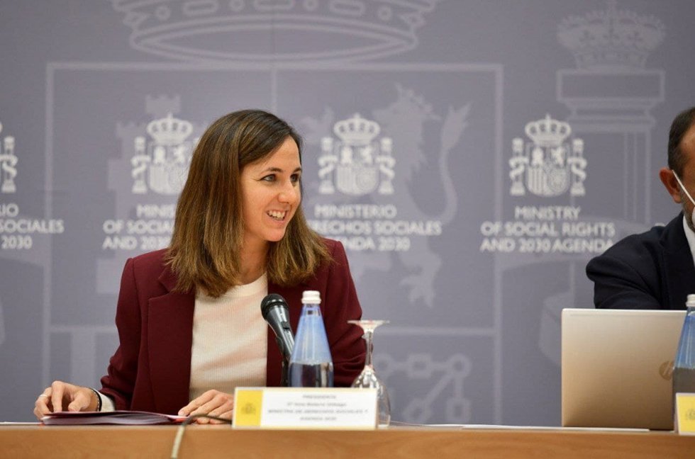 La ministra de Derechos Sociales y Agenda 2030, Ione Belarra, en la reunión del Consejo Territorial.