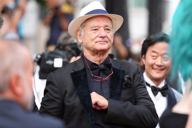 Archivo - 12 July 2021, France, Cannes: American actor Bill Murray arrives for the screening of the film "The French Dispatch" as part of the 74th annual Cannes Film Festival. Photo: Mickael Chavet/ZUMA Wire/dpa