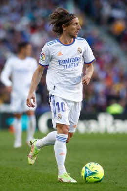 Luka Modric of Real Madrid in action during the spanish league, La Liga Santander, football match played between FC Barcelona and Real Madrid at Camp Nou stadium on October 24, 2021, in Barcelona, Spain.