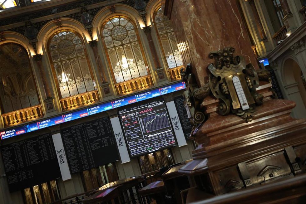 Interior del Palacio de la Bolsa, a 21 de octubre de 2021, en Madrid (España).