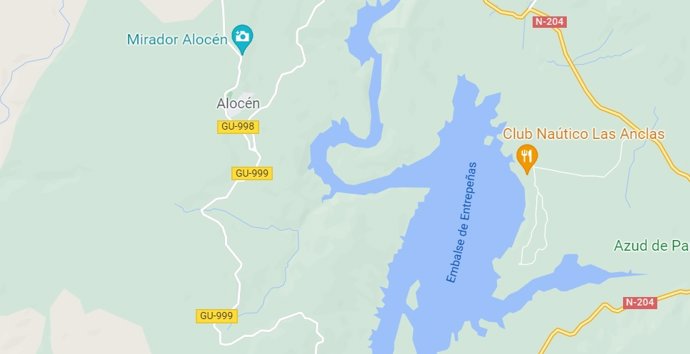 Archivo - Imagen de Alocén y el pantano de Entrepeñas en Google Maps