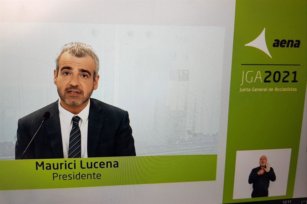 Archivo - Maurici Lucena, presidente de Aena en la Junta General de Accionistas 2021