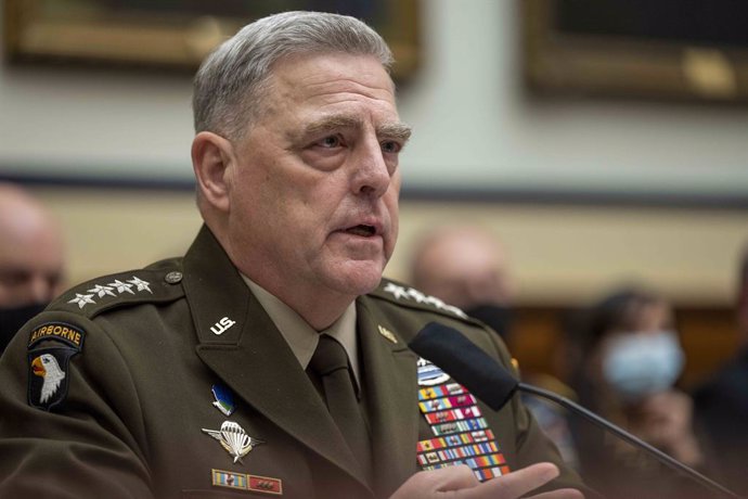29 September 2021, US, Washington: US Chairman of the Joint Chiefs Gen. Mark Milley testifies before the House Armed Services Committee (HASC) on the withdrawal from Afghanistan on Capitol Hill in Washington. Photo: Chad Mcneeley/Planet Pix via ZUMA Pre