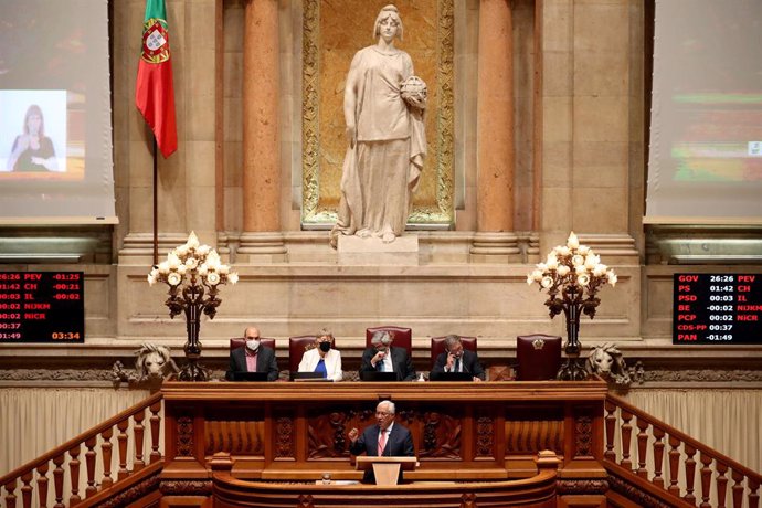 António Costa habla ante la Asamblea de la República de Portugal