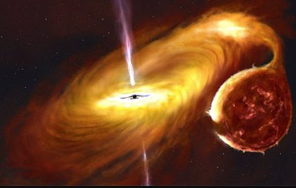 Un agujero negro cercano presenta disco de acreción deformado