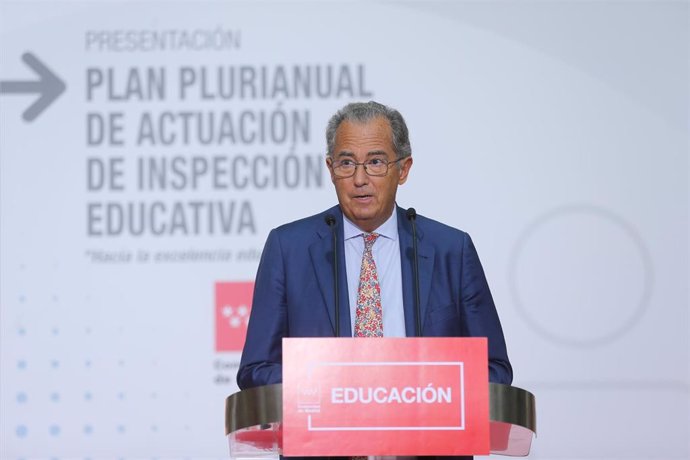 El consejero de Educación, Universidades y Ciencia y portavoz de la Comunidad de Madrid, Enrique Ossorio.