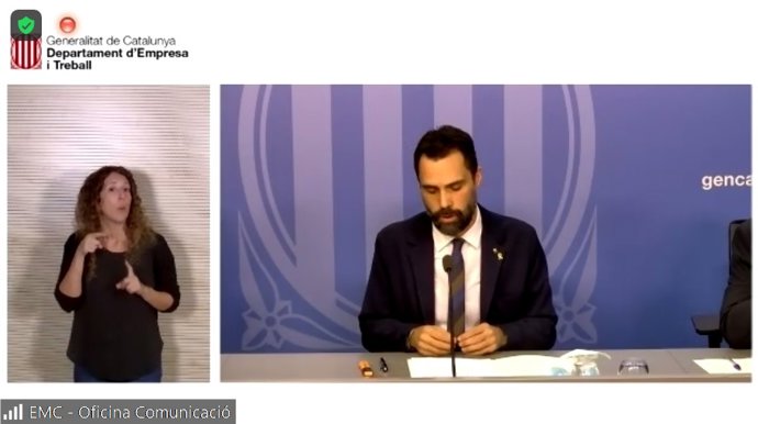 El conseller de Empresa y Trabajo, Roger Torrent