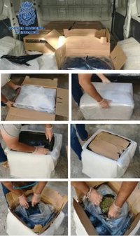 Dos detenidos tras interceptar un vehículo con 40 kilos de marihuana