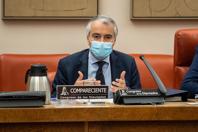 El subsecretario del Ministerio de Asuntos Exteriores, Unión Europea y Cooperación, Luis Manuel Cuesta Civis, en una Comisión de Asuntos Exteriores en el Congreso de los Diputados