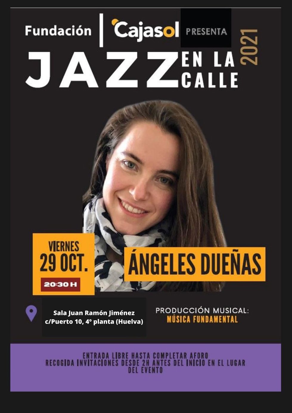 Cartel de la actuación de Ángeles Dueñas Trío