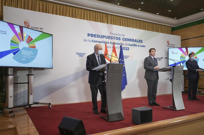 Mañueco, Igea y Carriedo presentan el proyecto de presupuestos de la Comunidad para 2022