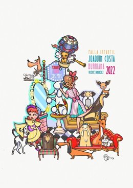 Boceto infantil de la comisión Joaquín Costa-Borriana para 2022