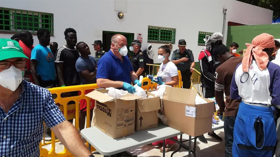 Archivo - Migrantes acogidos en Los Barrios