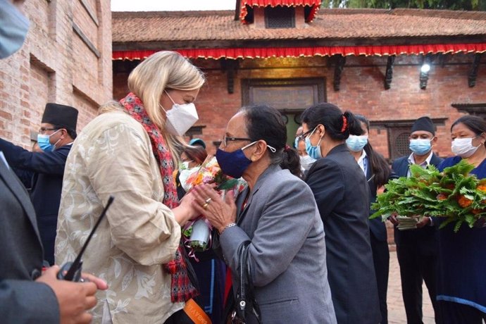 La presidenta de la Asamblea de Extremadura, Blanca Martín, de visita oficial en Nepal