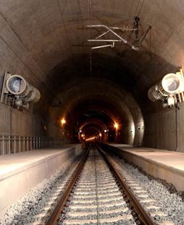 Uno de los túneles ferroviarios en la LAV Córdoba-Málaga donde actuará ADIF.
