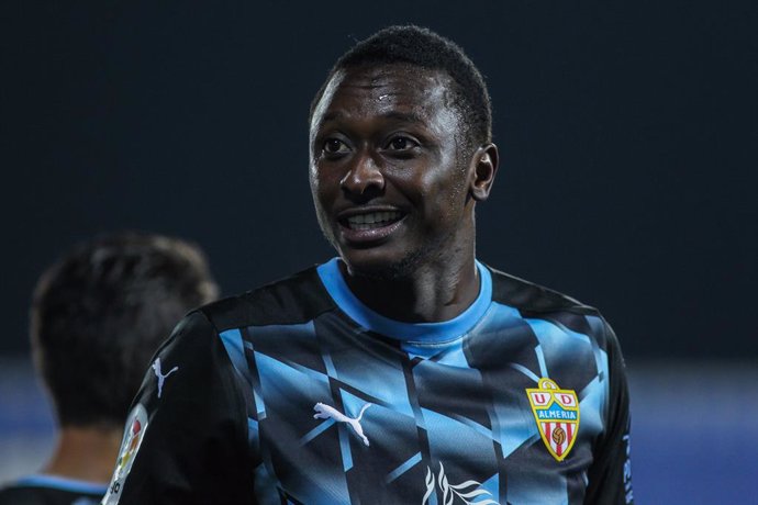 Archivo - Umar Sadiq of UD Almeria looks on during the Spanish second league, Liga SmartBank, football match played between CD Leganes and Almeria  at Municipal de Butarque stadium on February 17, 2021 in Leganes, Spain.