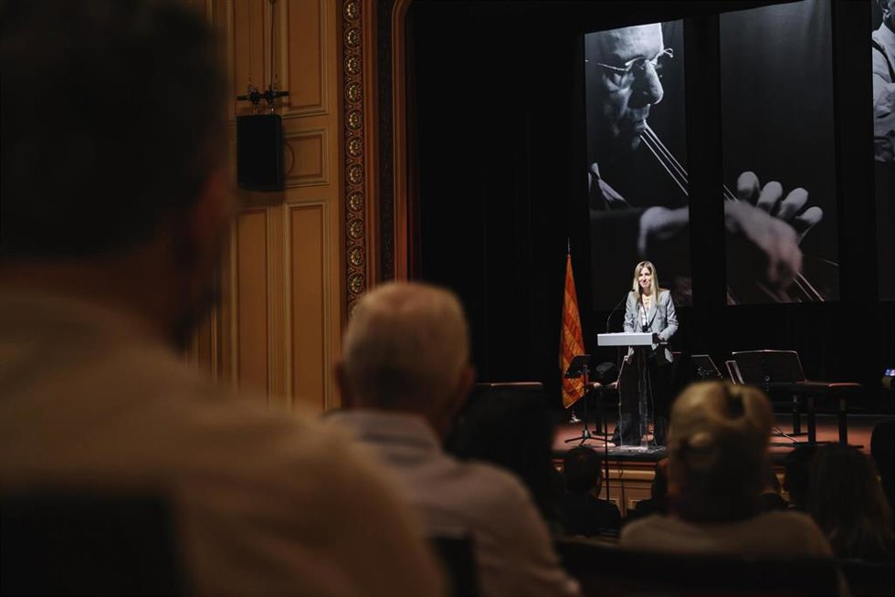 La consellera de Acción Exterior, Victria Alsina, en un acto para conmemorar el 50 aniversario del discurso de Pau Casals en Naciones Unidas