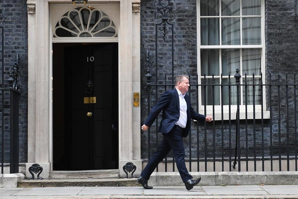 Archivo - El ministro británico para el Brexit, David Frost, saliendo del 10 de Downing Street.