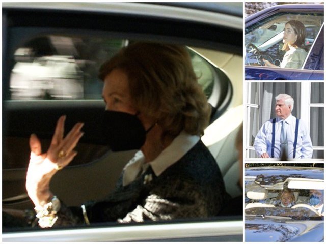 La Reina Sofía ha almorzado en el Palacio de Liria a su regreso de Atenas tras asistir a la boda de su sobrino Philippos de Grecia con Nina Flohr