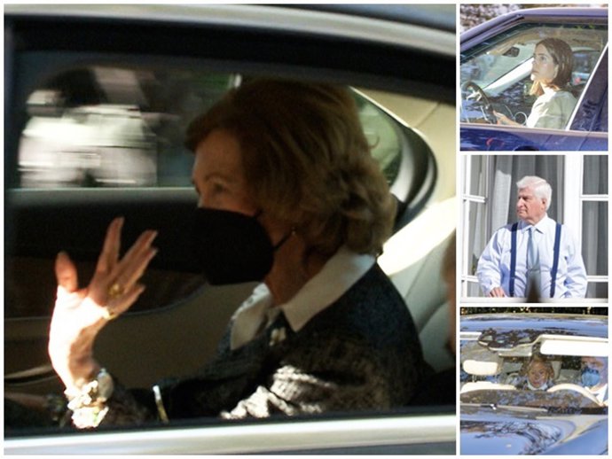 La Reina Sofía ha almorzado en el Palacio de Liria a su regreso de Atenas tras asistir a la boda de su sobrino Philippos de Grecia con Nina Flohr