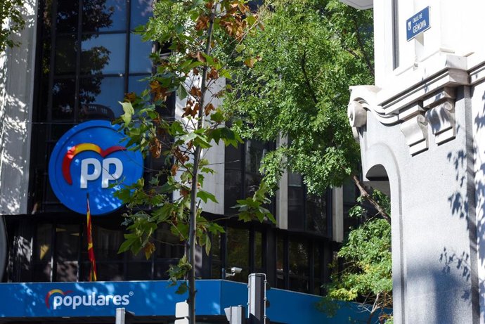 Edificio de la sede del PP, en el número 13 de la calle Génova, a 28 de octubre de 2021, en Madrid (España).