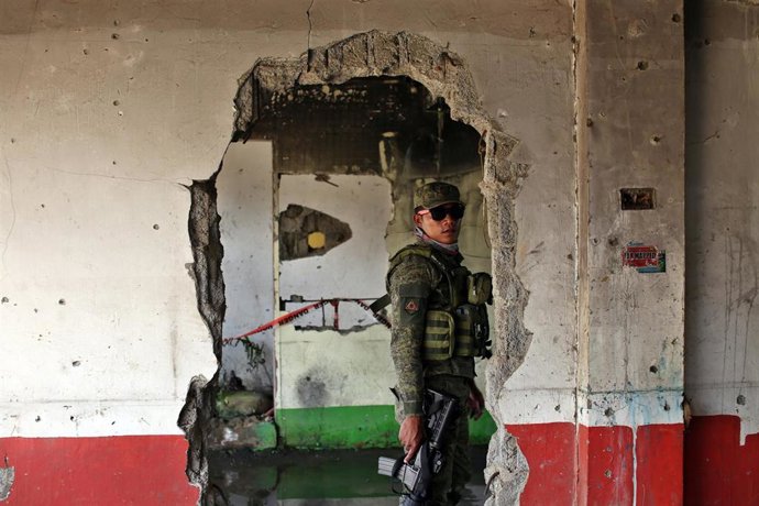 Archivo - Un soldado de Filipinas en la ciudad de Marawi