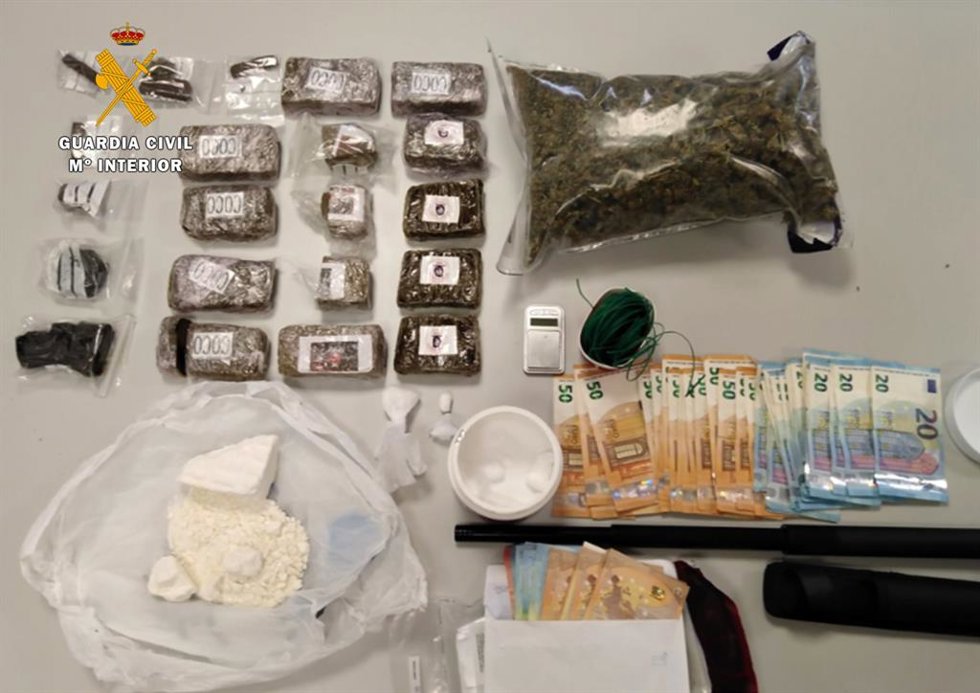 Droga intervenida en la operación de la Guardia Civil