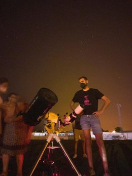 Taller de astronomía de Ciencia al fresquito en su edición de 2021.