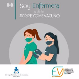 Campaña 'Soy enfermera y de la gripe #YoMeVacuno'