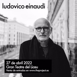 Cartell del concert de Ludovico Einaudi al Liceu