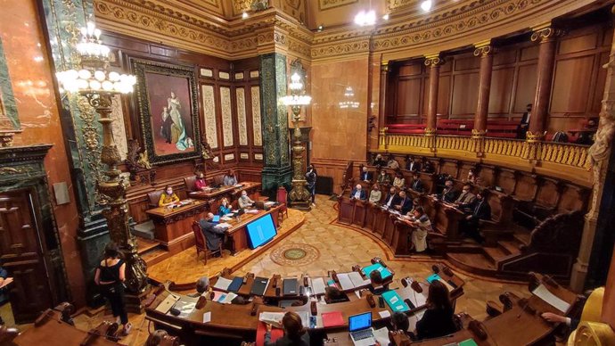 El pleno del Ayuntamiento de Barcelona.